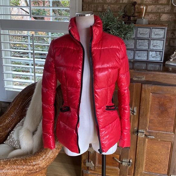 RINO AND PELLE RED & BLACK SNOWBOARDING JACKET PUFFER COAT 34 EXCELLENT - Picture 6 of 9